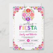 Festive Wedding Fiesta Mexican Floral Pattern Invitation (Front)