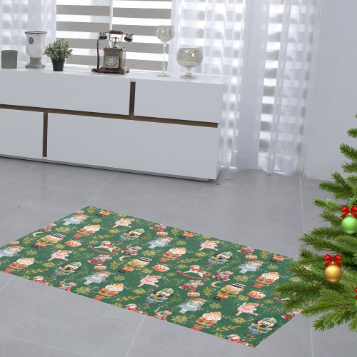 Festive Whimsical Cute Nutcracker Ballet Toys Kids Rug