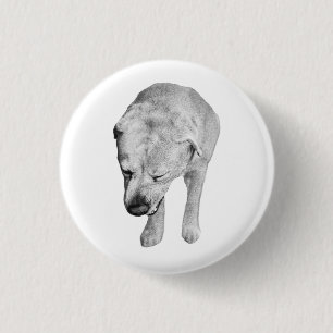 Festive Wink, Shaded Lab Badge Button