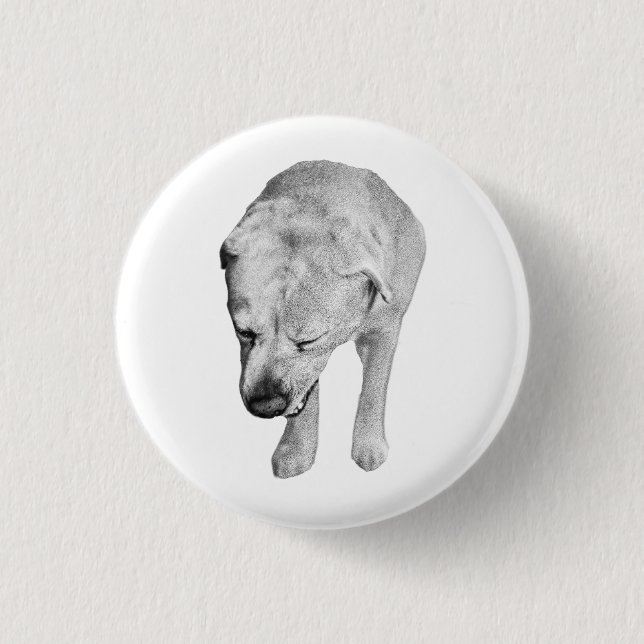 Festive Wink, Shaded Lab Badge Button (Front)