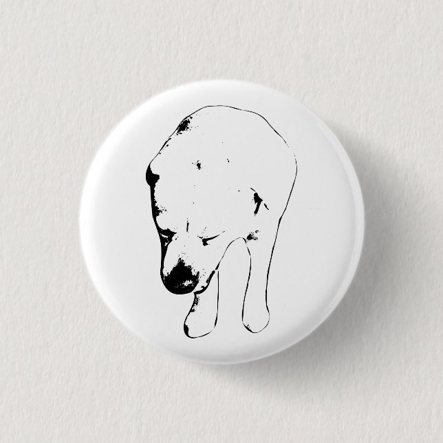 Festive Wink, Smiling Lab Badge Button (Front)