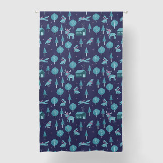Festive Winter Animals Blackout Curtains