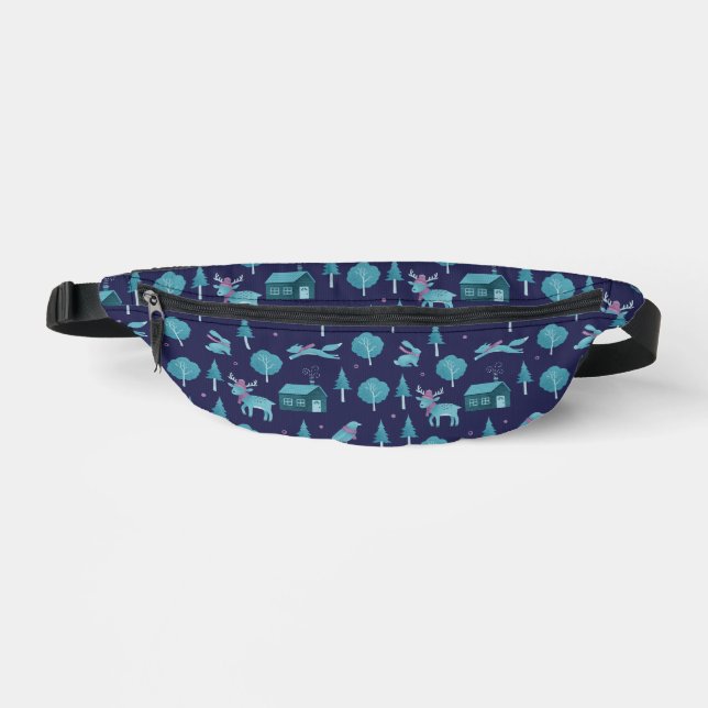 Festive Winter Animals Fanny Pack (Front)