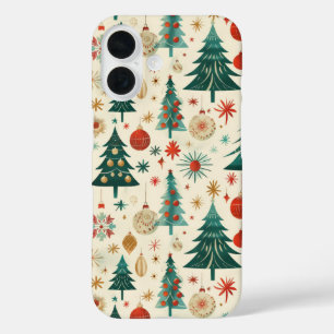Festive Winter Holidays Pattern iPhone 16 Case