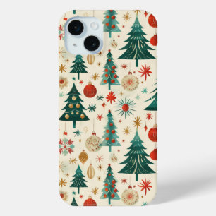 Festive Winter Holidays Pattern iPhone 15 Plus Case