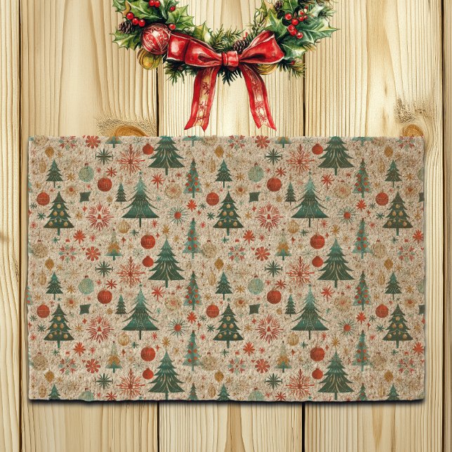 Festive Winter Holidays Pattern Fiber Doormat (Creator Uploaded)