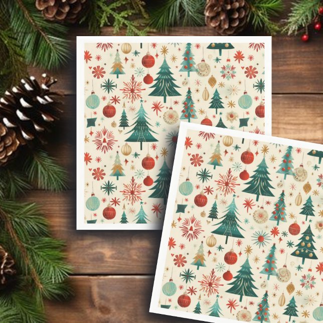 Festive Winter Holidays Pattern Napkins (Creator Uploaded)