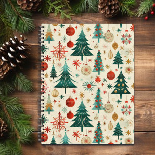 Festive Winter Holidays Pattern Notebook