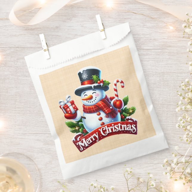 Festive Winter Joy Favor Bag (Clipped)