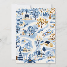 Festive Winter Landscape Christmas Card