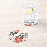 festive winter Modern christmas holiday  Paper Coaster<br><div class="desc">🍽️ Protect your surfaces while adding a festive touch with my paper coaster design. These decorative coasters bring artistry to your holiday drinks and gatherings. _____________________________ ***this design is part of a christmas holiday collection*** Step into a world of timeless holiday charm with my "Festive Flora: Christmas Splendor Poinsettia Delight"...</div>