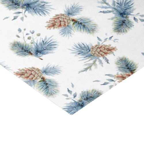 Festive Winter Pine and Evergreens Tissue Paper