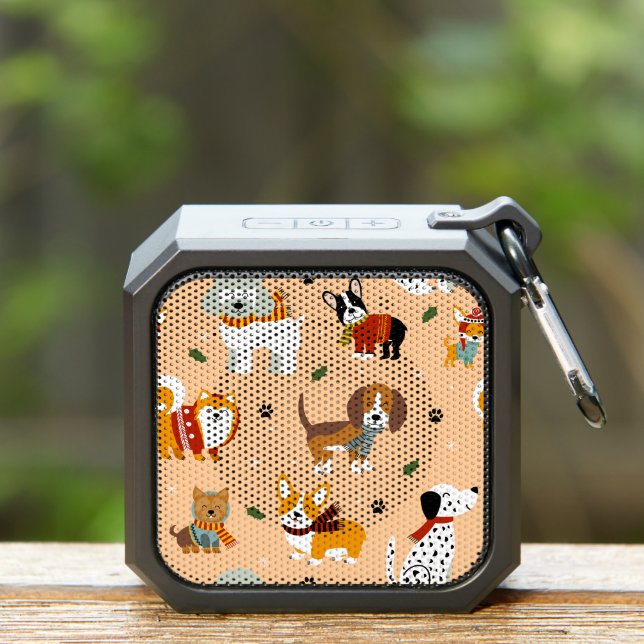 Festive Winter Puppy Scarves Bluetooth Speaker (Insitu(Outdoor))