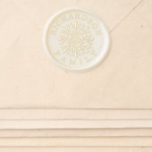 Festive Winter Snowflake Merry Christmas Family Wax Seal Sticker (Front)