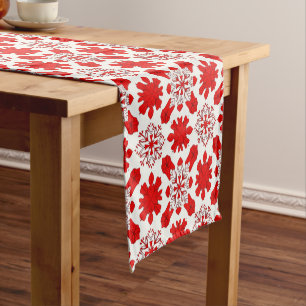 Festive Winter Snowflakes For Holiday Short Table Runner