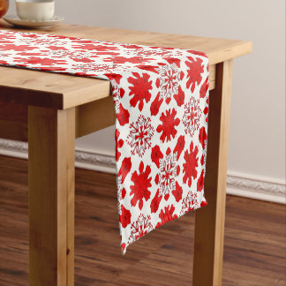 Festive Winter Snowflakes For Holiday Short Table Runner