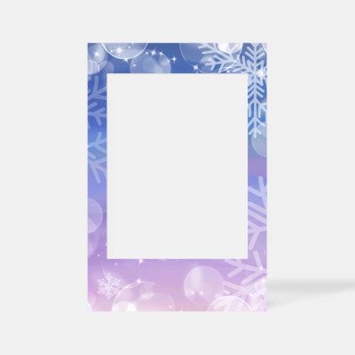 Festive Winter Wonderland Christmas Snowflakes Selfie Frame