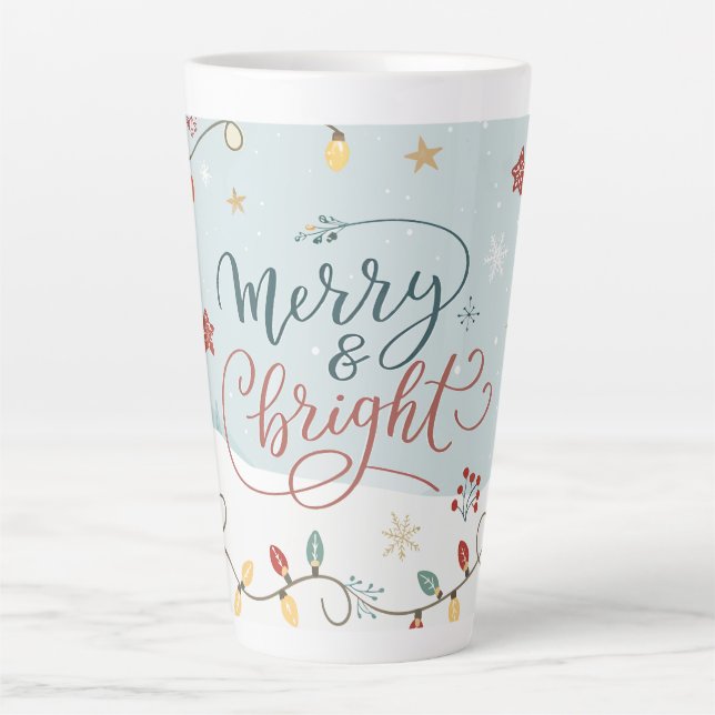 Festive Winter Wonderland Holiday Latte Mug (Front)