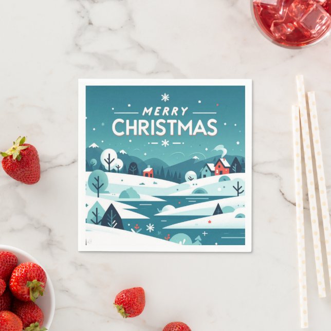 Festive Winter Wonderland Napkins (Insitu)