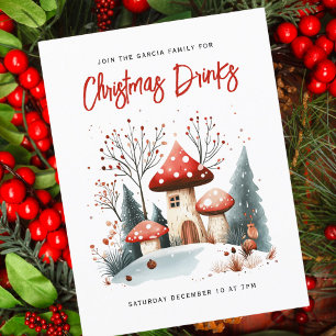 Festive Winter Woodland Christmas Invitation 