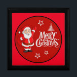 Festive Wishes: Merry Christmas from Santa Gift Box<br><div class="desc">Santa's joyous smile lights up the holiday, his gift-laden shoulder whispering tales of Christmas magic. Merry Christmas!</div>