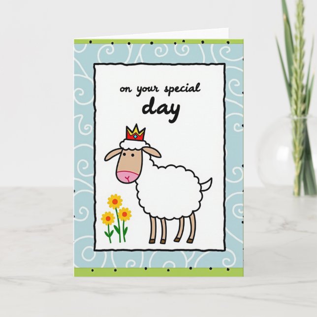 Festive Woolly Friend Card (Front)