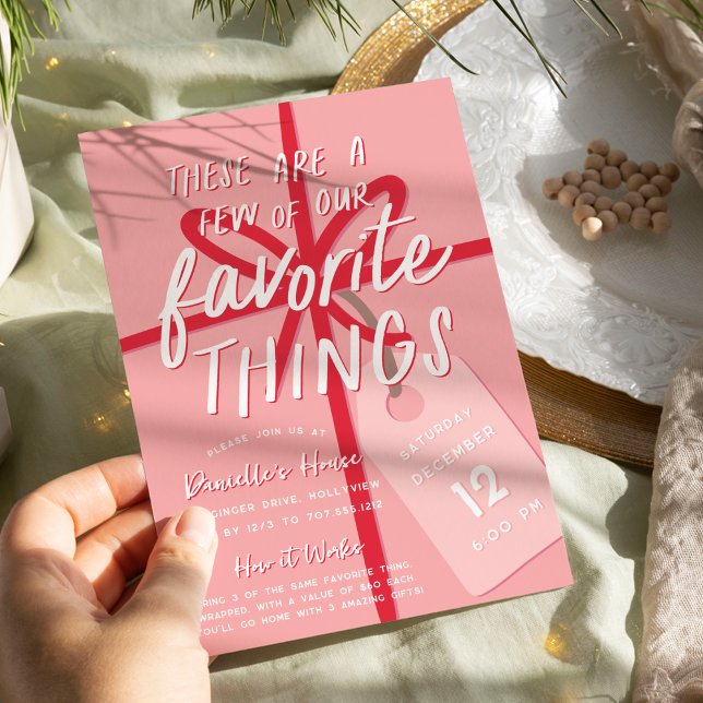 Festive Wrap | Holiday Favorite Things Party Invitation (Creator Uploaded)