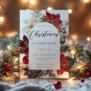 Festive Wreath Corporate Christmas Party  Invitation