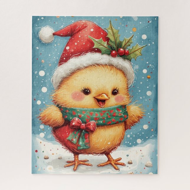 Festive Yellow Chick  Jigsaw Puzzle (Vertical)