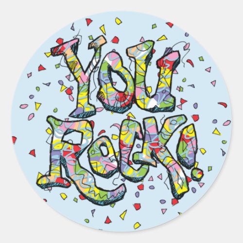 Festive You Rock Lettering Sticker