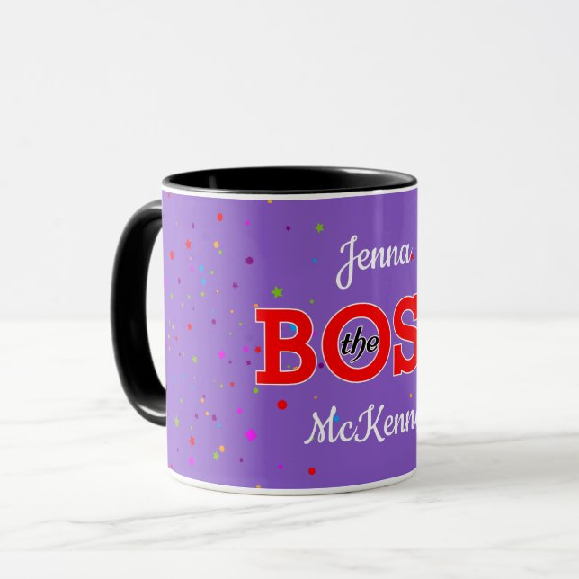 Festive (Your Name) The Boss Mug (Front Left)