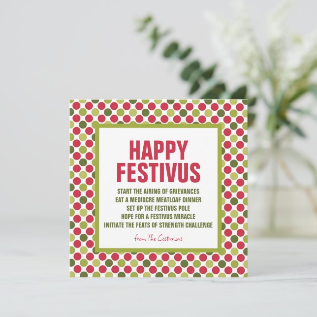 Festivus Holiday Cards  (Standing Front)