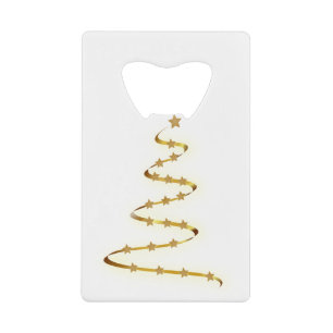 Festoon Garland Christmas Stars Gold Tree Glitter. Credit Card Bottle Opener