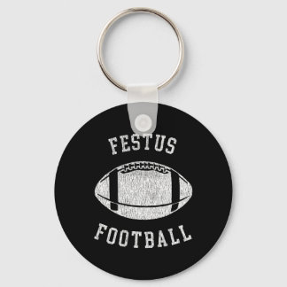 Festus Football Distressed Vintage 80's Throwback Keychain