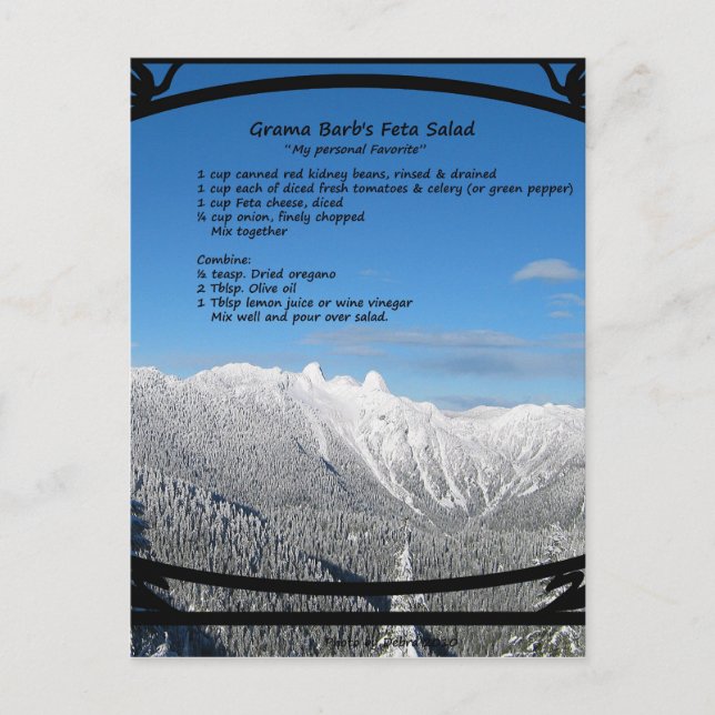 Feta Salad Recipe Postcard (Front)
