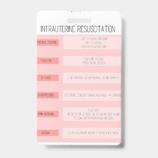 Fetal Monitoring Nurse Reference Badge