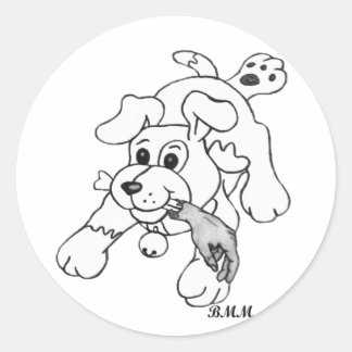 Fetch Boy Classic Round Sticker