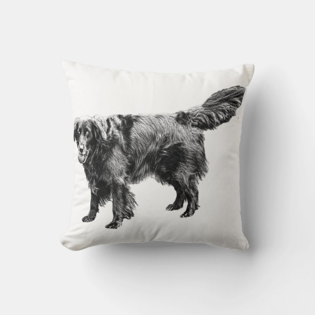 Fetch by the Fireside Throw Pillow (Front)