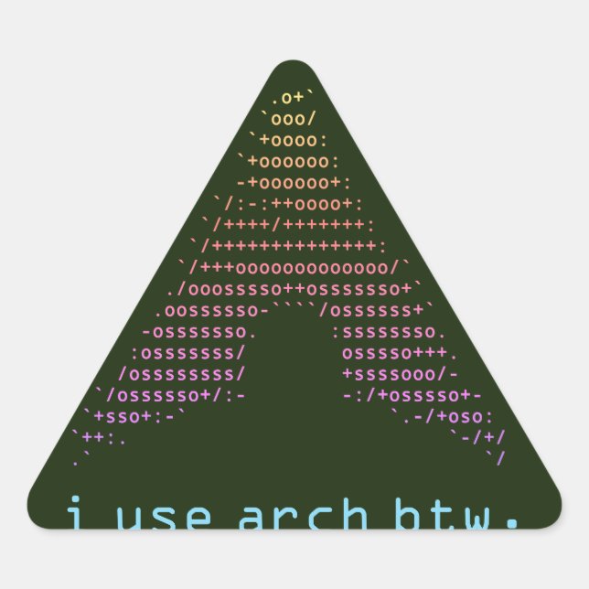 Fetch Dark - Color Triangle Sticker (Front)