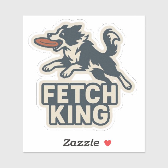 Fetch King Dog Sticker (Sheet)
