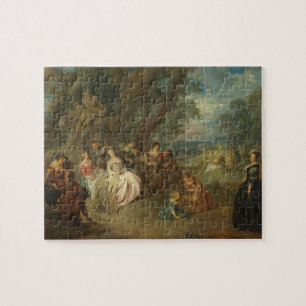 Fête Champêtre, c. 1730 (oil on canvas) Jigsaw Puzzle