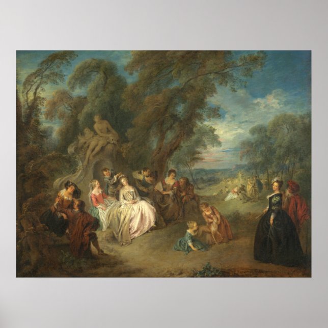 Fête Champêtre - Jean-Baptiste Pater Fine Art Poster (Front)