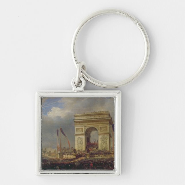 Fete de la Fraternite at the Arc de Triomphe Keychain (Front)