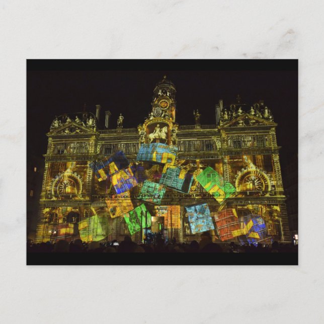 Fête des Lumières Lyon Postcard (Front)