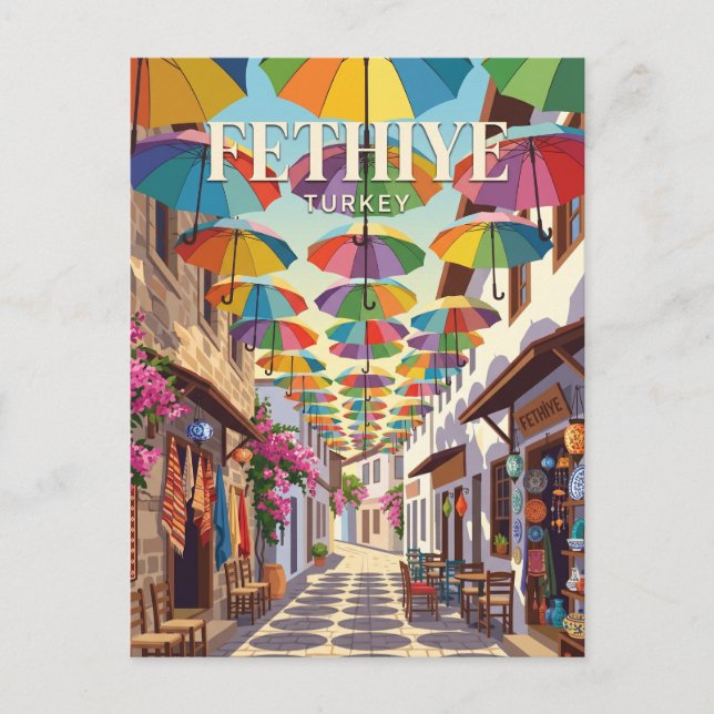 Fethiye Old Town Turkey Postcard (Front)