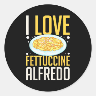 Fettuccine Alo Chicken Sauce Recipes Vegan Pasta Classic Round Sticker