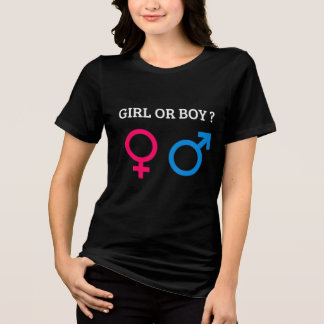 fetus gender t-shirt design Tri-Blend shirt