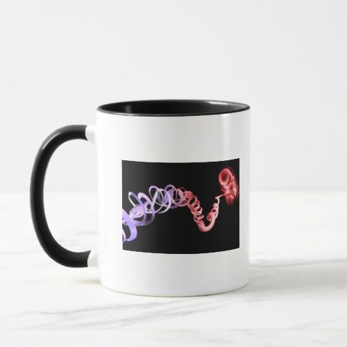 Fetus with an umbilical cord made of DNA strands Mug