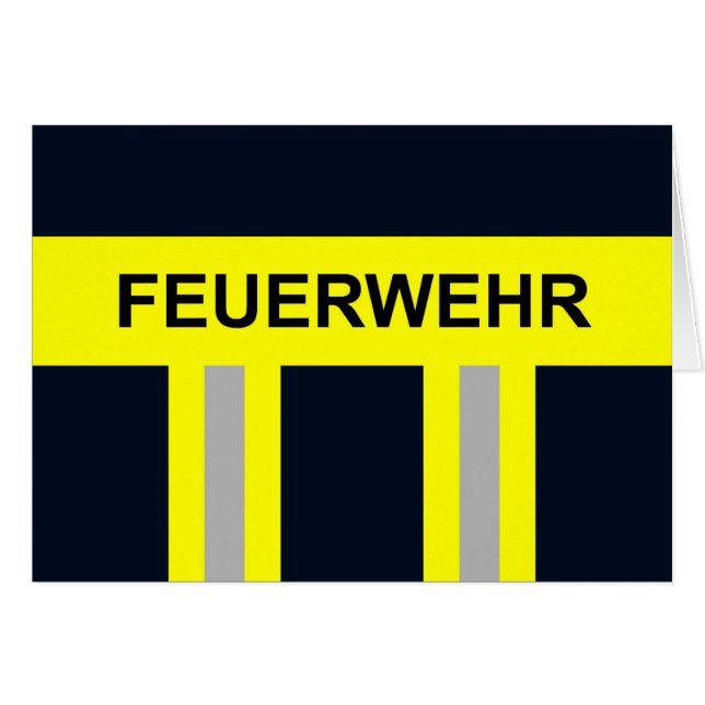 Feuerwehr Symbol Uniform Blau Cards (Front Horizontal)