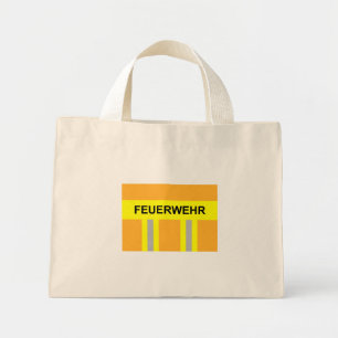 Feuerwehr Symbol Uniform Sandfarben Mini Tote Bag